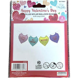 VALENTINE MYLAR 4 HEART BALLOON BANNER