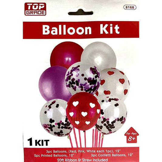 V-DAY BALLOON SET 8PCS
