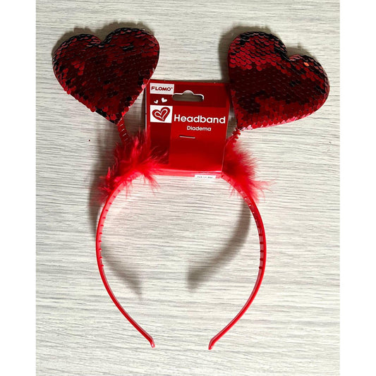 VALENTINE REVERSIBLE SEQUIN HEARTS HEADBAND