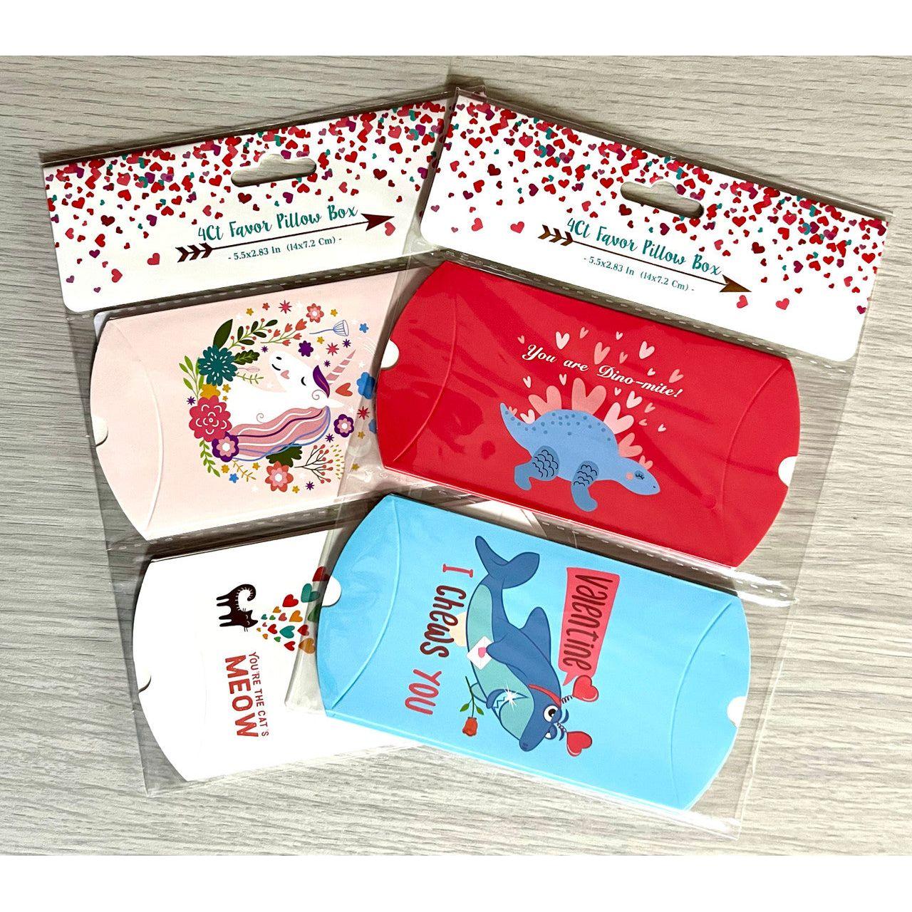 FAVOR BOX PILLOW VALENTINE ASST