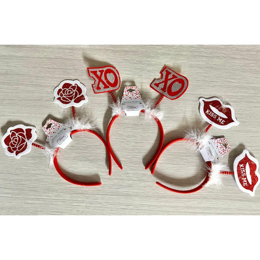 HEADBAND VALENTINE W/GLITTER