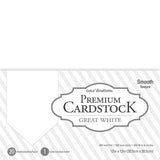 GREAT WHITE CARDSTOCK SMOTH 12X12 20 PACK 65LBS.