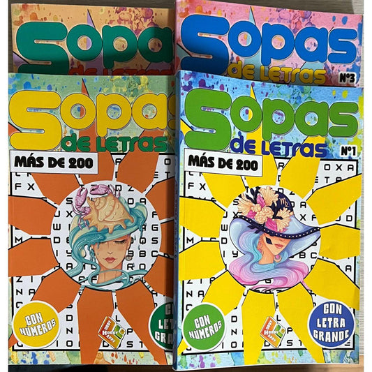 SOPAS DE LETRAS HAPPY HOBBY 164 PAGINAS