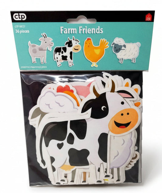 Farm Friends Cut Outs | 36 pieces per package