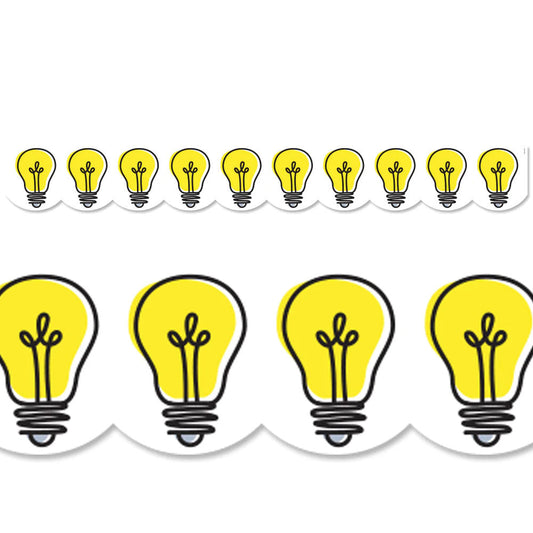 DOODLE LIGHTBULBS BORDER
