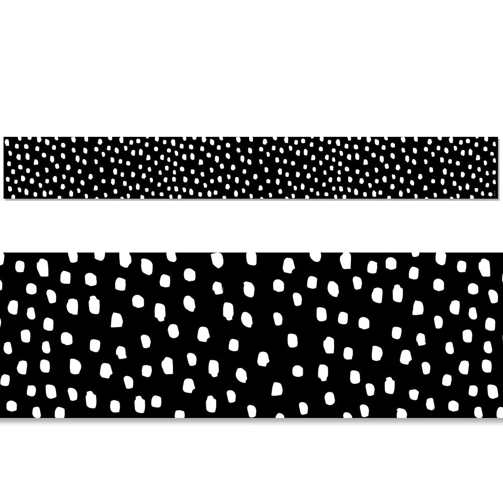 MESSY DOTS ON BLACK BORDER