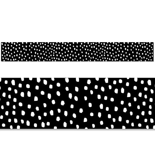 MESSY DOTS ON BLACK BORDER