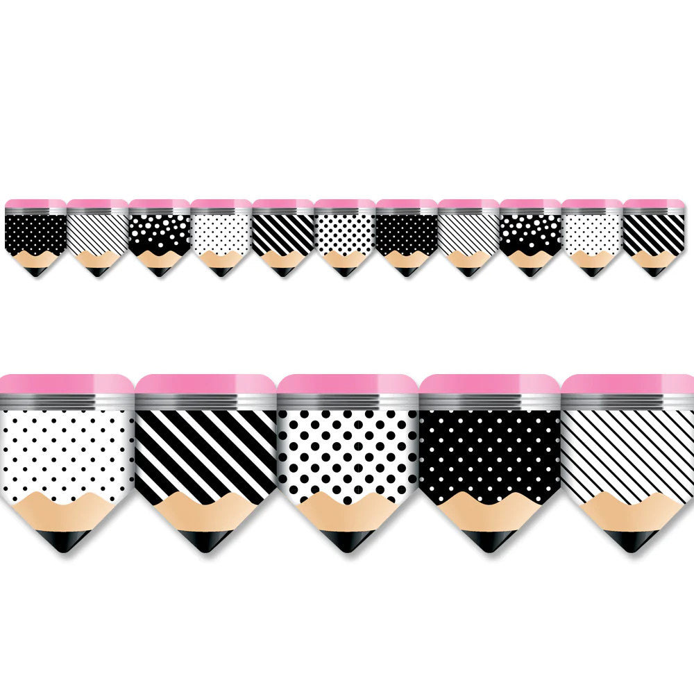 Border Striped & Spotted Pencil 48 ft. 24 Strips