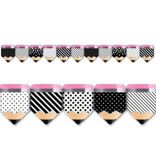 Border Striped & Spotted Pencil 48 ft. 24 Strips