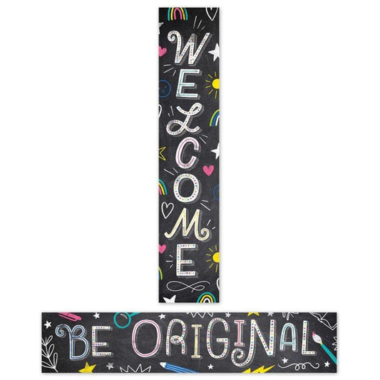 Chalk It Up! Welcome Banner 2 Sided 3 Feet