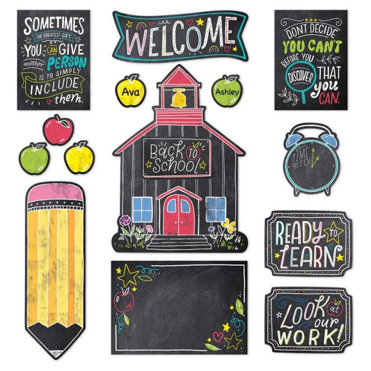 Chalk It Up! School Time Fun Bulletin Board 40pcs