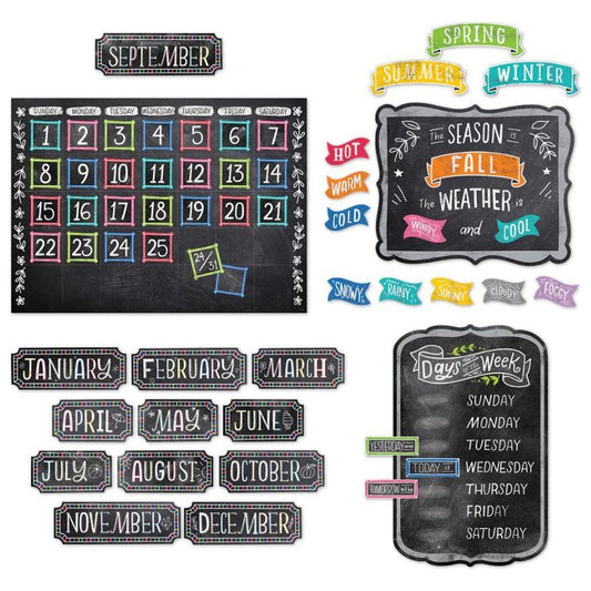 Chalk It Up! Calendar Set Bulletin Board 67pcs