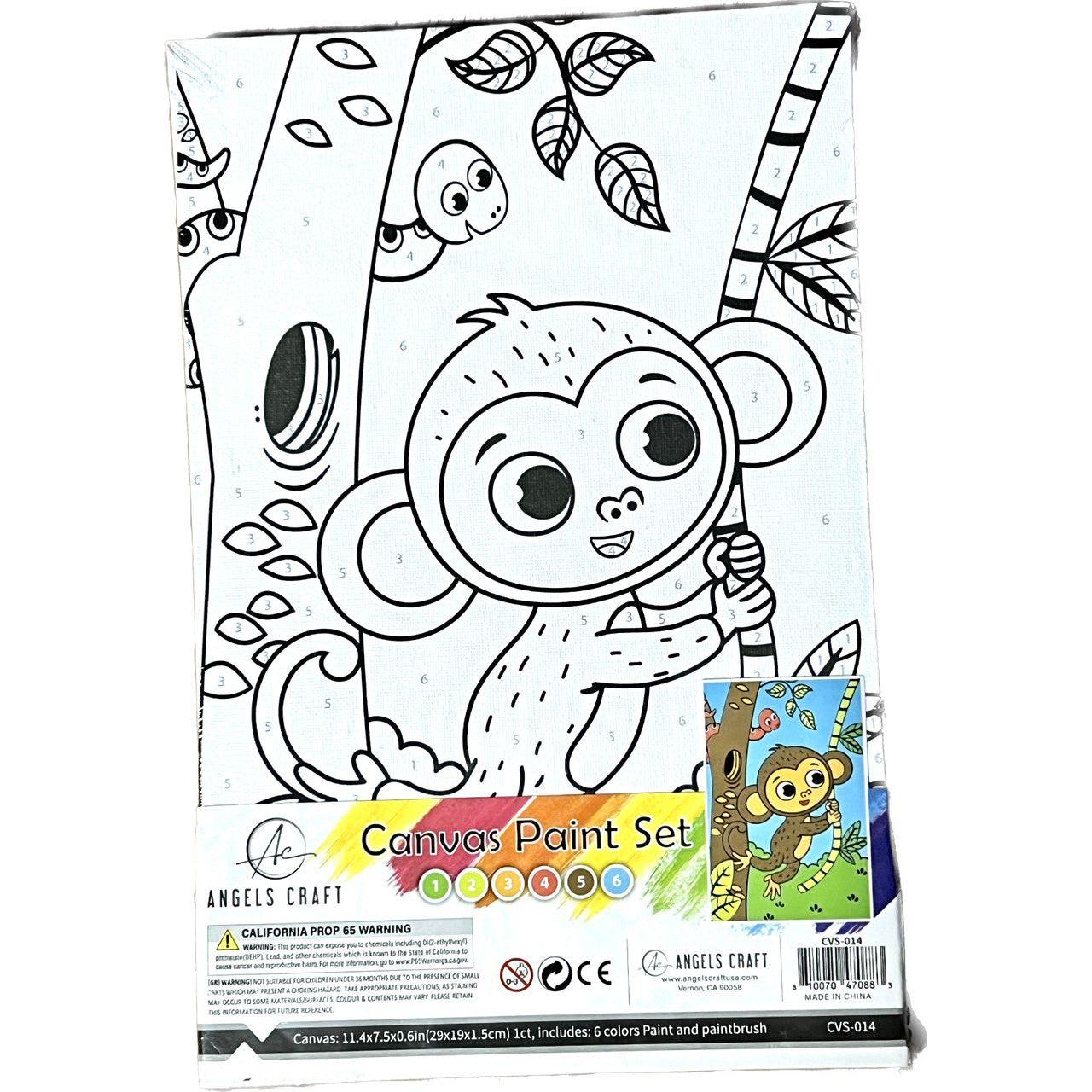 Monkey Design Canvas Paint
