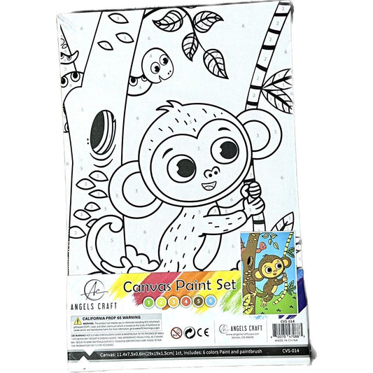 Monkey Design Canvas Paint
