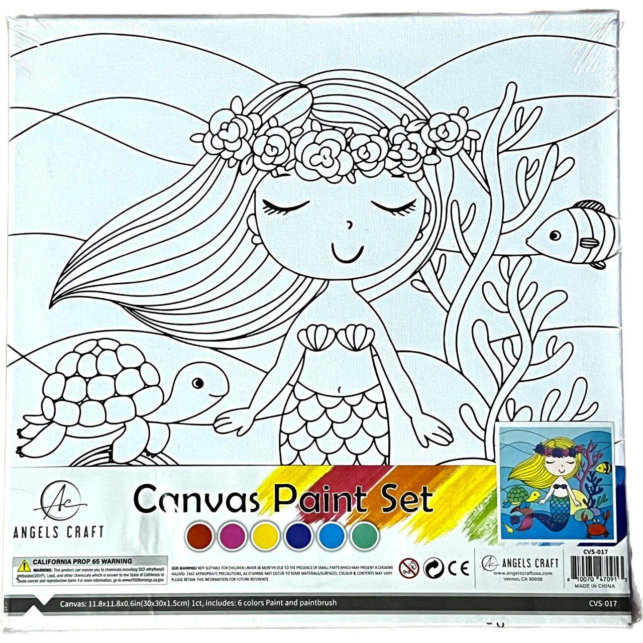 Mermaid Design Canvas Paint