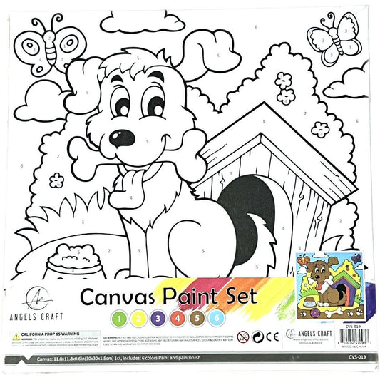 Dog Design Canvas Paint