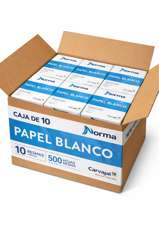 Papel Fotocopia Norma 20LB 8.5" X 11" 95% Brightness | 10 BOX