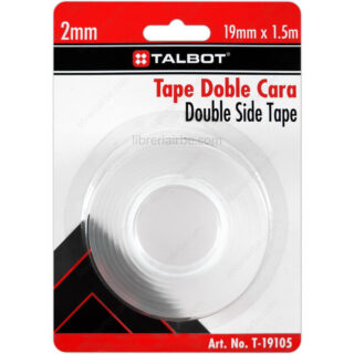 Adhesivo doble cara en gel 19mm x 1.5mts,espesor 2mm