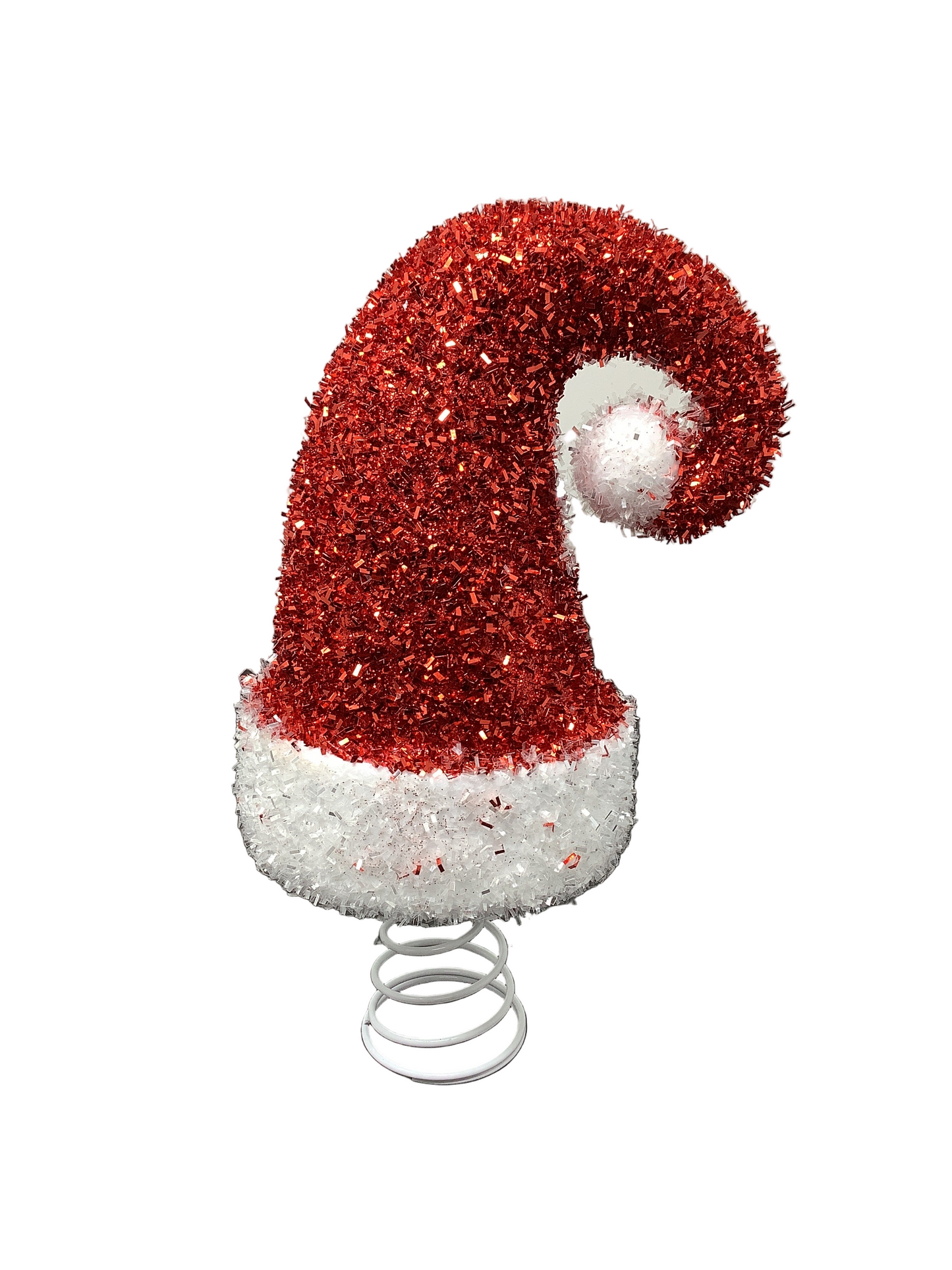 SANTA HAT TREE TOPPER W/ GLITTER 23