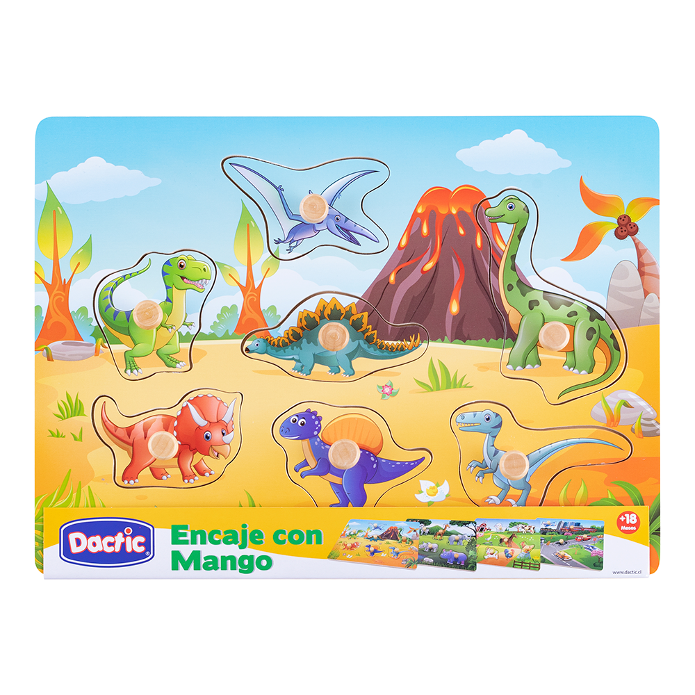 ENCAJE C/MANGO DINOSAURIO
