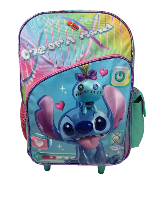 MOCHILA PRIMARIA CON RUEDAS INFANTIL FEMENINO DISNEY FRANQUICIA STITCH