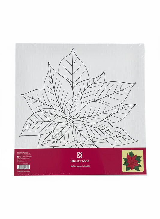 10x10in Canvas (Poinsettia)