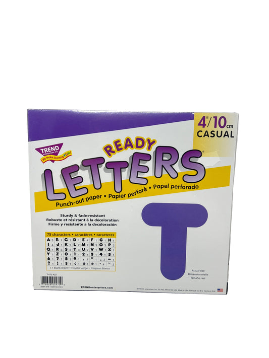 PURPLE 4-INCH CASUAL UPPERCASE LETTERS