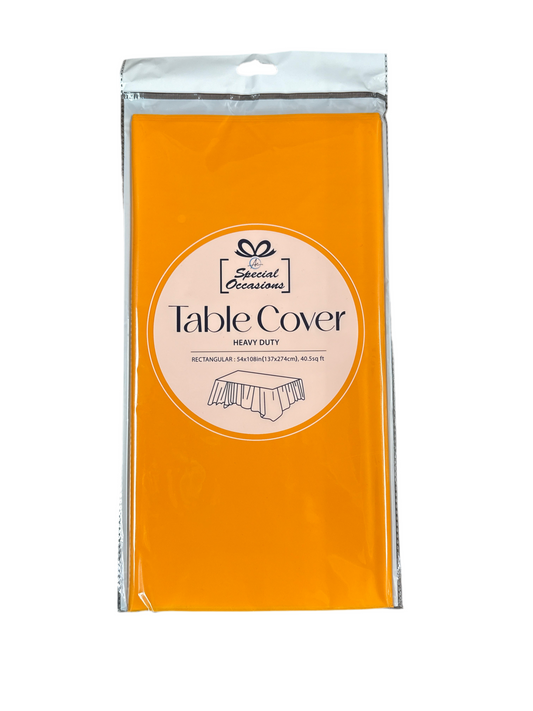 RECTANGLE ORANGE TABLE COVER 54X108IN