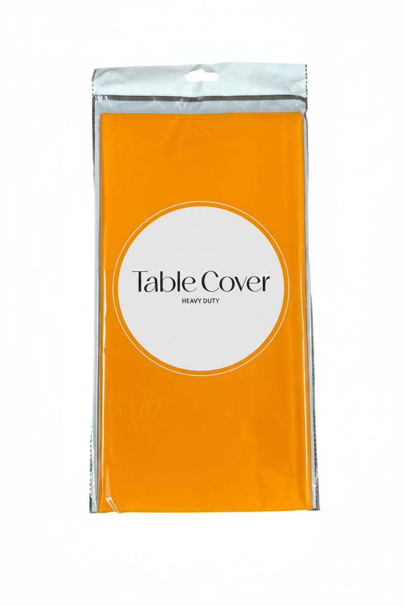 RECTANGLE ORANGE TABLE COVER 54X108IN