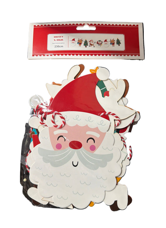 PAPER BANNER 8PC 8x6IN 7.5FT 4ASTD