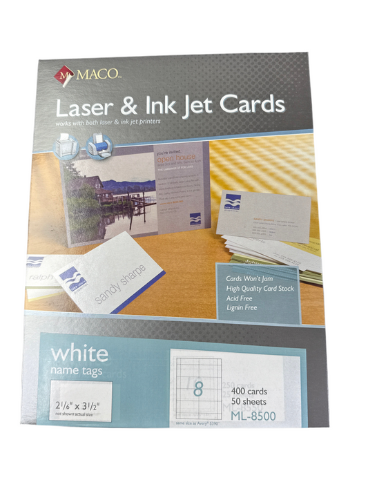 LABELS NAME TAG 2-1/6" X 3-1/2" WHITE 400 PC