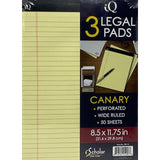 Canary Legal Pad Pk.3