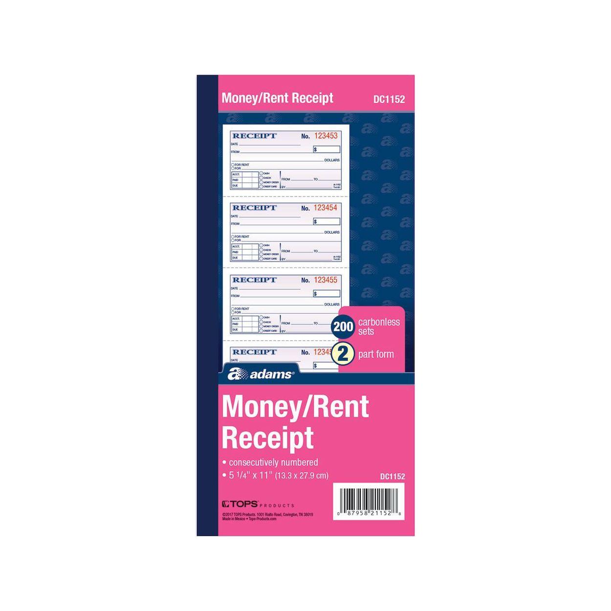 MONEY/RENT RECEIPT 2 PT CBLS
