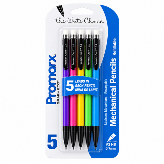 Graff Eco Mech. Pencil .7 Asst PQT.5 - JA Riollano