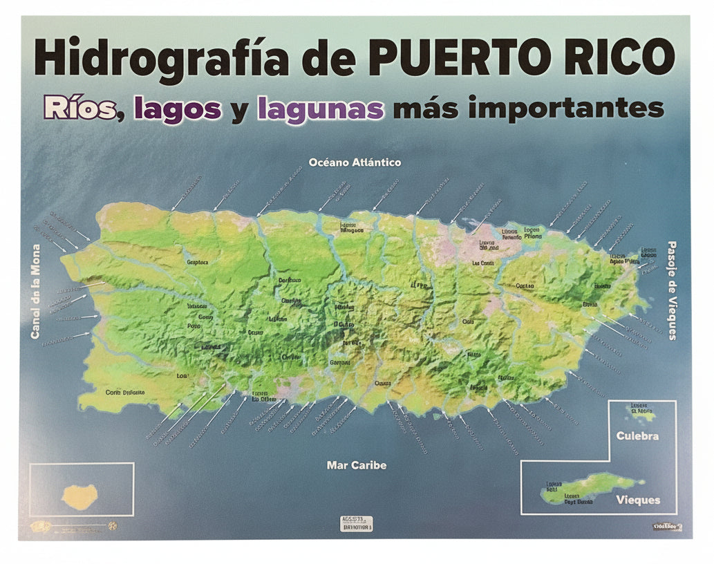 Mapa Hidrográfico de Puerto Rico| Cartel