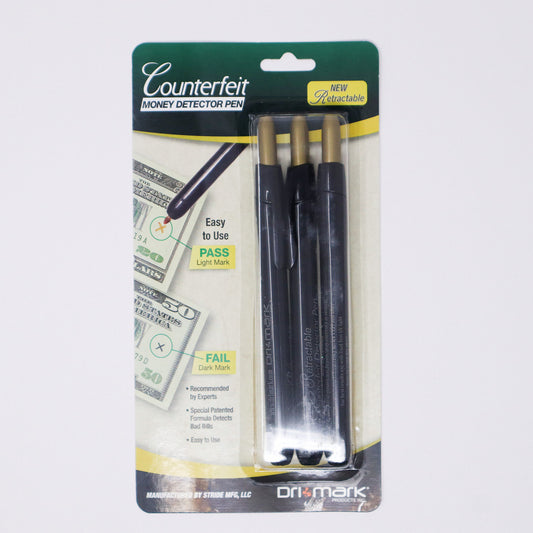 RETRACTABLE COUNTERFEIT MONEY DETECTOR PEN PQ.3
