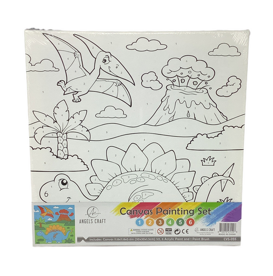 Paint by Number Canvas Set - Dinos