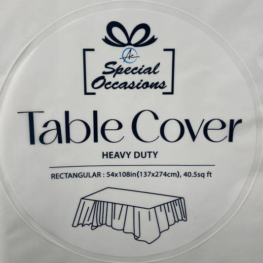 RECTANGLE WHITE TABLE COVER