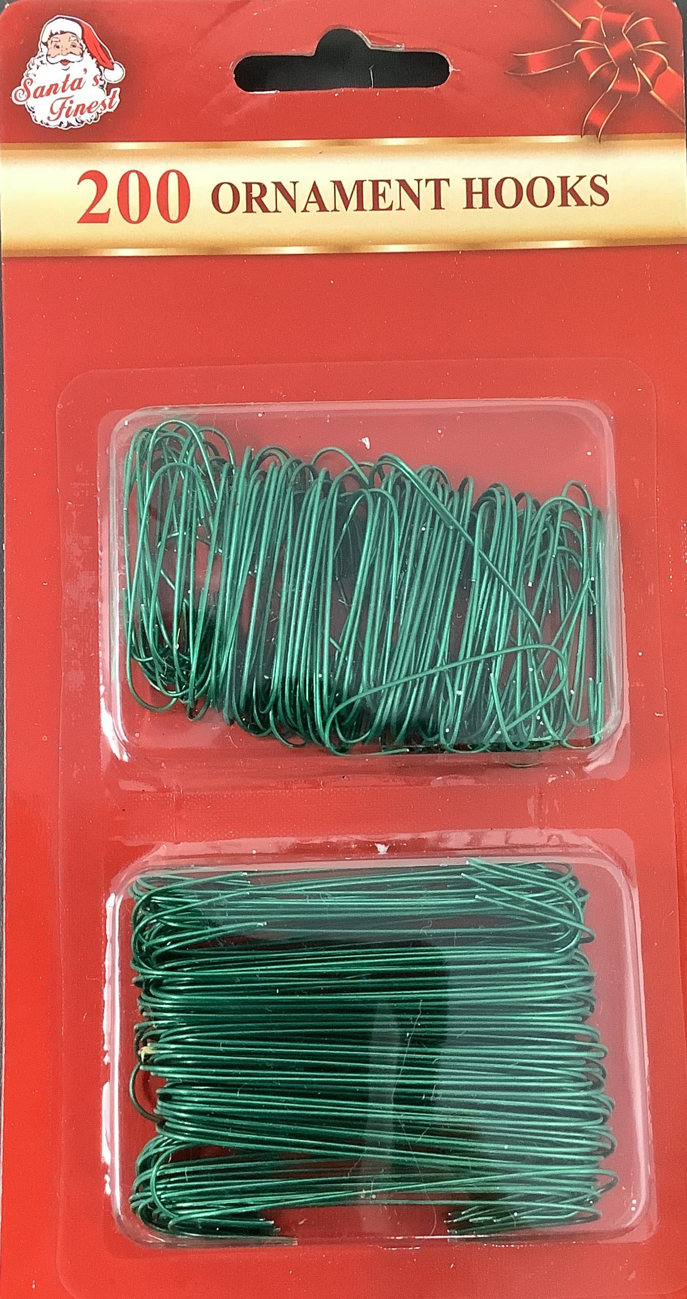 METAL HOOK GREEN 200PC