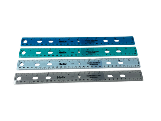 REGLA PLASTICA 12" PARA CARPETAS