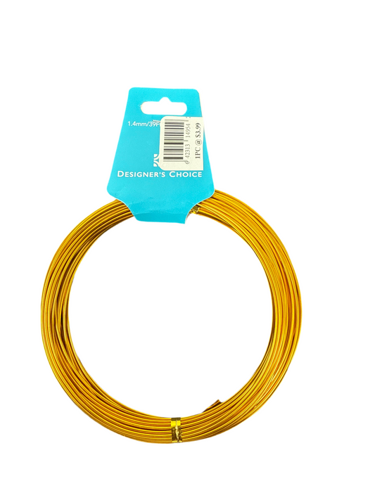 ALUMINUM WIRE GOLD 1.4MM 39FT