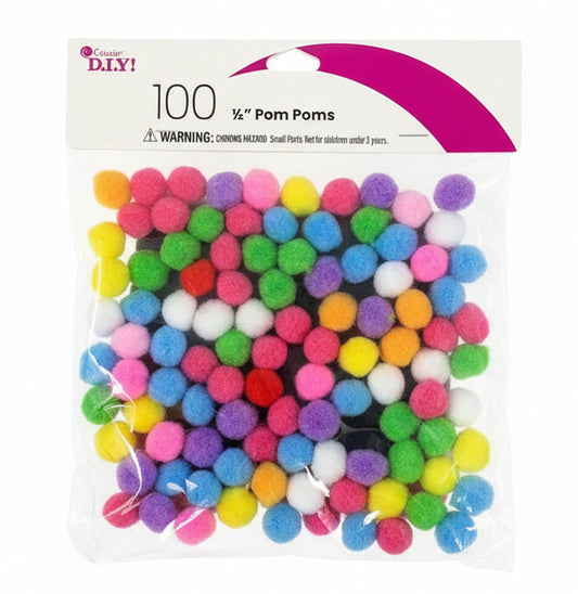 Cousin Pom-Poms 5" | Pom-Pom Varios colores | 100pkg