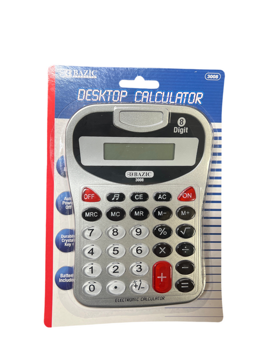 DESKTOP CALCULATOR 8 DIGIT SILVER
