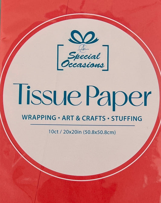 RED TISSUE PAPER 10 SHEETS