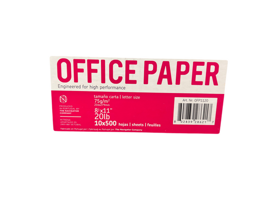 Caja de 10 Resma - PAPEL COPIA 20LB 8.5" X 11