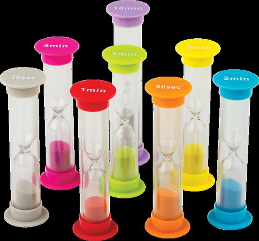SMALL SAND TIMERS COMBO 8-PACK