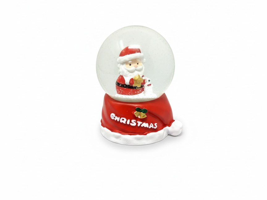 SNOW GLOBE EGZ75 9CM 6PC DISPLAY