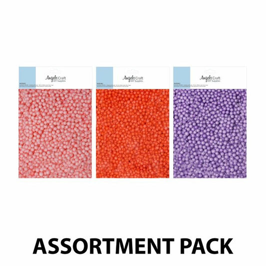 POLYFOAM BALLS SMALL 7MM 12G RED-PURPLE-PINK