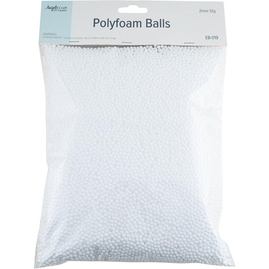 WHITE POLYFOAM BALLS 2MM 12G