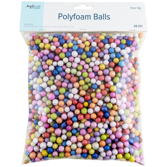 POLYFOAM BALLS MULTI-COLORS SMALL 7MM 12G